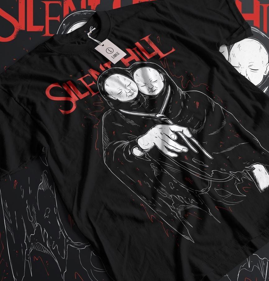 

Футболка Twins Silent Hill Team Silent Ремейк Пирамидоголовый Джеймс Мария Подарочная футболка M