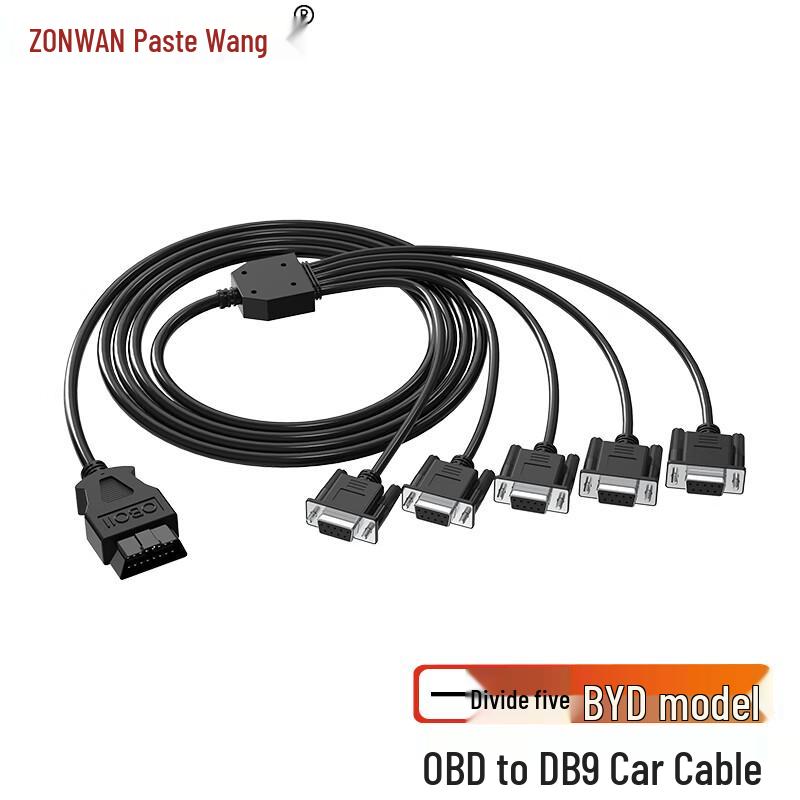 ZONWAN Automotive OBD to DB9 CAN Serial Diagnostic Cable BYD Dedicated