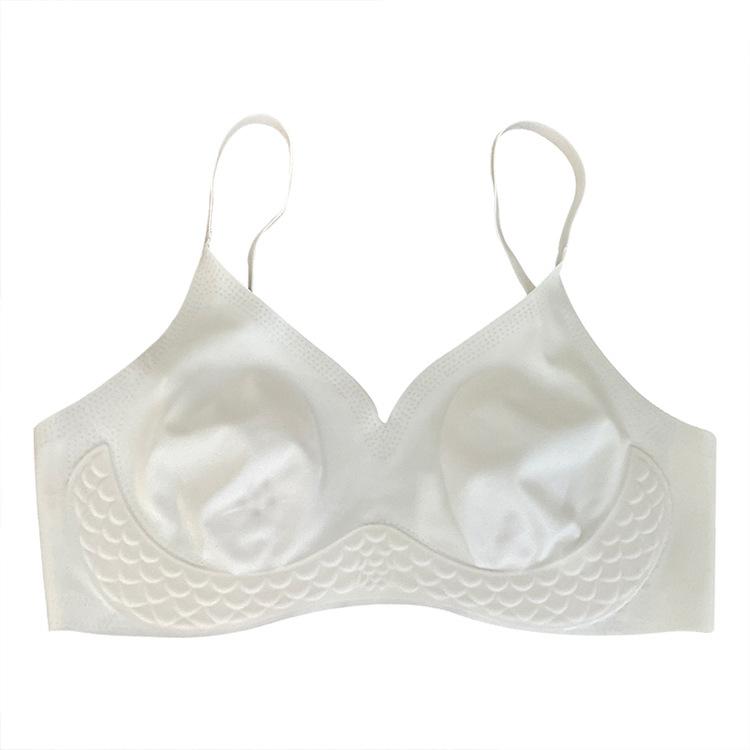Pisces Memory Seamless Ultra-thin Cool Jelly Mask Rabbit Ears Soft Support Big Chest Small Shaping Bra
