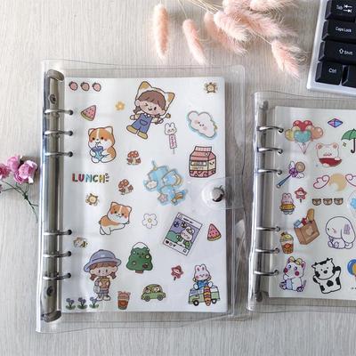 Copertina Trasparente per Agenda A5/A6: Raccoglitore in PVC Ricaricabile, Custodia per Fogli Mobili