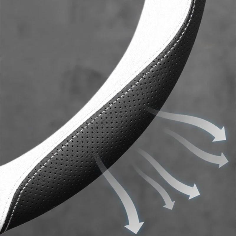 Double D-shaped Car Steering Wheel Cover For Lincoln Nautilus  2024 Interior Protection Accessories