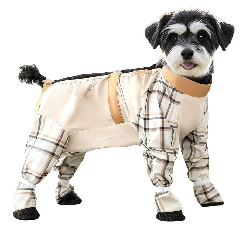 

Waterproof Dog Shoes with Nonslip Soles and Regulable Safety Harnesses for Outdoor in Rain Snow Mud S