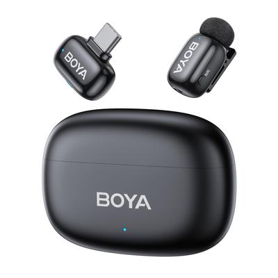 BOYA Mini 2 Wireless Microphone, 5g Ultra-lightweight Lavalier Microphone, Compatible with iPhone 17/16/15 Series, Android Microphone with Noise Cance