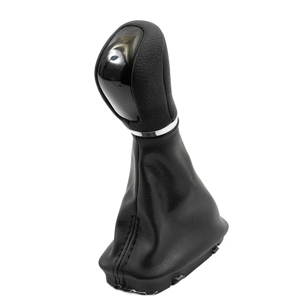 Black Automatic Gear Shift Knob With Boot For Mercedes-Benz W204 Plastic + PU Leather 11cm Length Automobiles Parts