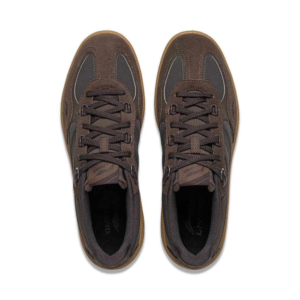Li Ning Skateboard Shoes Men's Low Top Rich Chocolate Brown/Nightfall Brown AGCW279-5