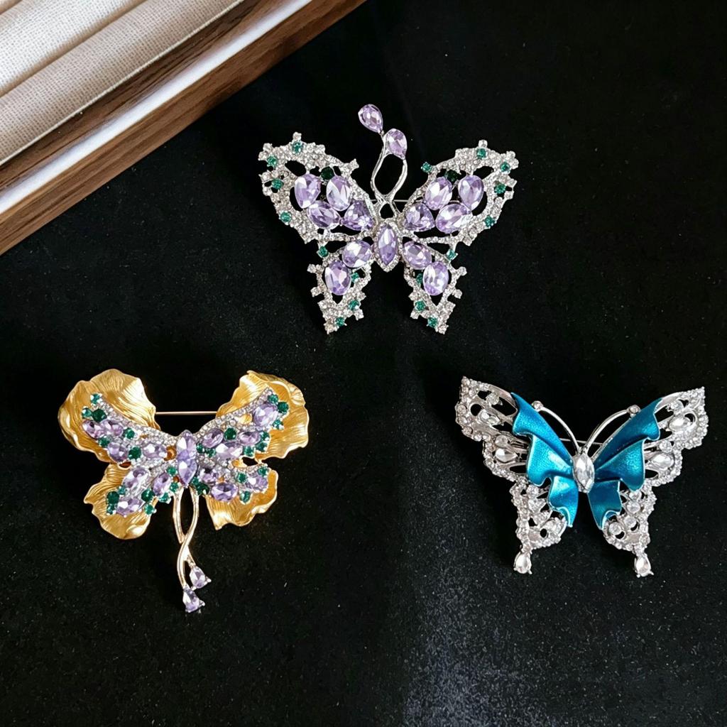 Elegant Hollow Butterfly Brooch for Women - Luxury Clothing Accessory, Anti-Exposure Corsage & Waist-Cinching Pin