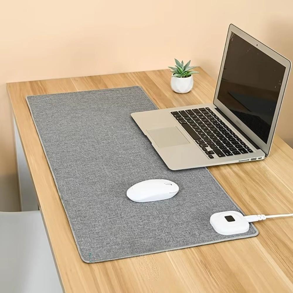Extra-large Heated Desk Mat with Digital Display Office Desk Mat Gifts Heating Mouse Pad