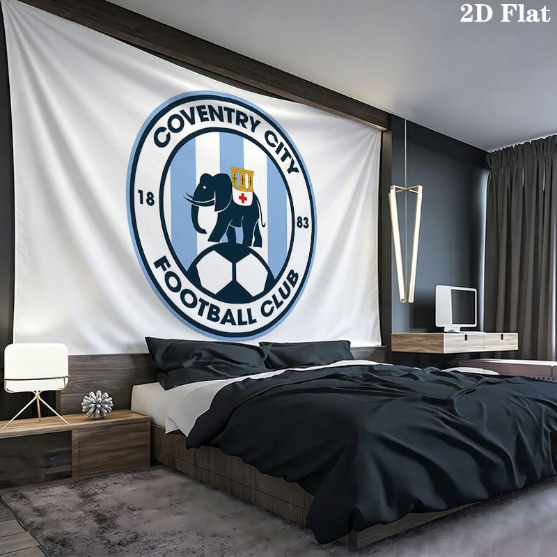 Coventry City Wall tapestry, aesthetic printed fabric blanket, suitable for bedroom, living room, and home decor.
