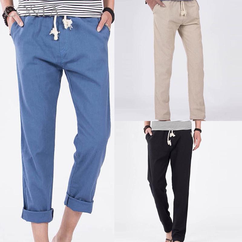 New sports and leisure loose foot multi-pocket tether men's loose overalls trousers main image 1