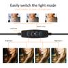 20cm Aluminium Alloy LED Ring Light 3200K 5500K Dimmable USB Port Photography Lamp with Tripod Selfie Stick