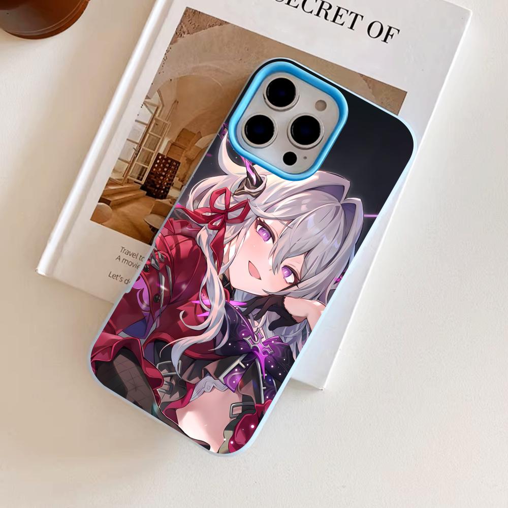 HSR Thelema Jelly Double layer Light Blue Mobile Phone Case for iPhone 17 16 15 14 13 12 11 Air Pro Max Plus Protective