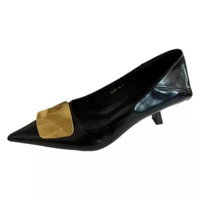 Fashion Pointed Toe Women Mid Heels Shoes Summer Dress Fashion Pumps Stilettos Elegant Woman Sandals Designer 2025 Trend Femme Zapatos