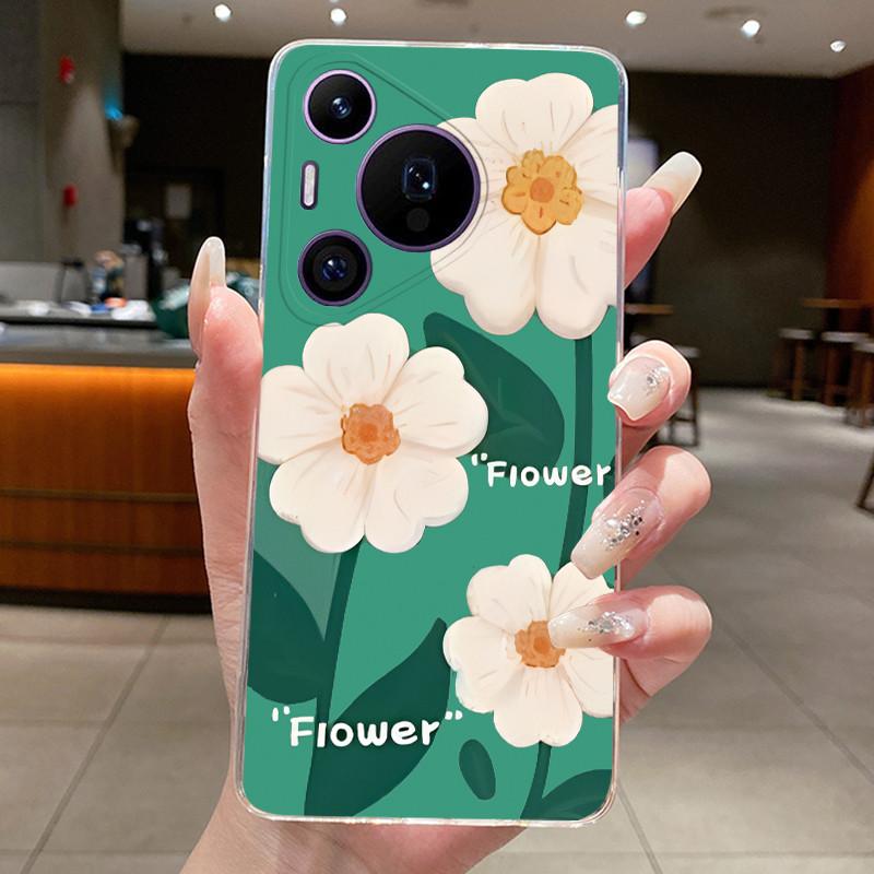 Phone Case For Huawei Pura 70 Pro Plus 70Pro+ 5G Simplicity Luxury Butterfly Flowers Transparent Casing Soft Silicone Back Cover