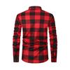 Neuartiges Thermoshirt mit Fleece-Futter für Herren; verdichtetes, gebürstetes Flanell-Karoshemd mit Fleece-Futter; langärmlig