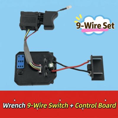 21V Brushless Screwdriver Switch Replacement 9-wire Pin Connector Accessory Cut-Off Switch