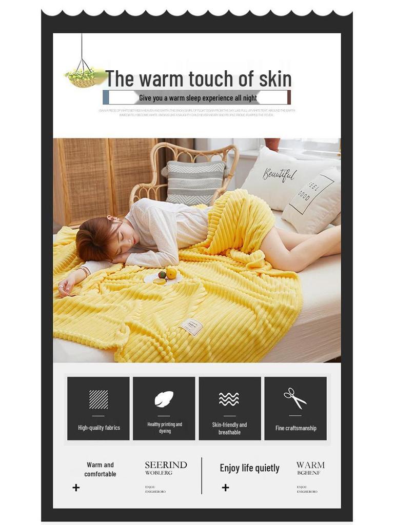 Magic Flannel Coral Fleece Blanket: Thick, Warm, and Versatile Gift