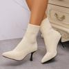 2025 New Trend Fashion Comfortable Pointed Toe Boots Women Autumn Winter  Ankle Boots High Heels Big Size Shoes