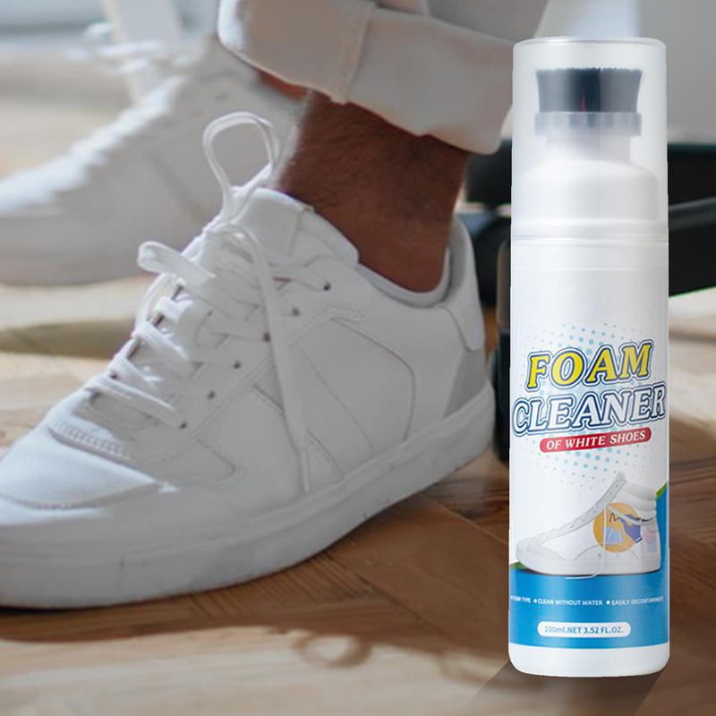 100ml Sneaker Reiniger Schaumreiniger für Weiße Schuhe, Stiefel, Canvas Reinigung Fleckenentferner Spray Entfernt Schmutz Dreck und Gelb