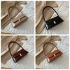 Large Capacity Underarm Bag Vintage PU Leather Shoulder Bag Casual French Stick Bag  Girls