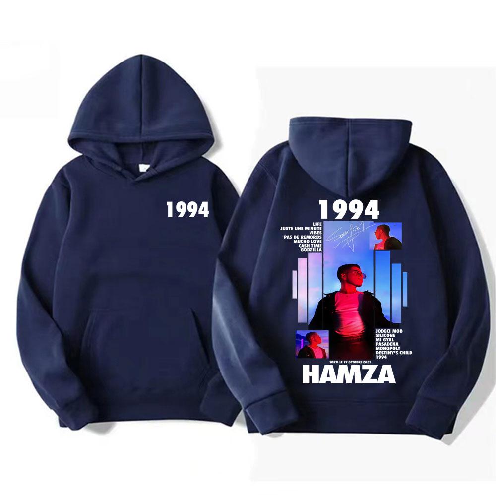 Rapper 1994 Hamza Album Tour 2025 Graphic Hoodies Men's Fashion Gothic Oversized Hoodie Unisex Vintage Casual Cotton Sweatshirts