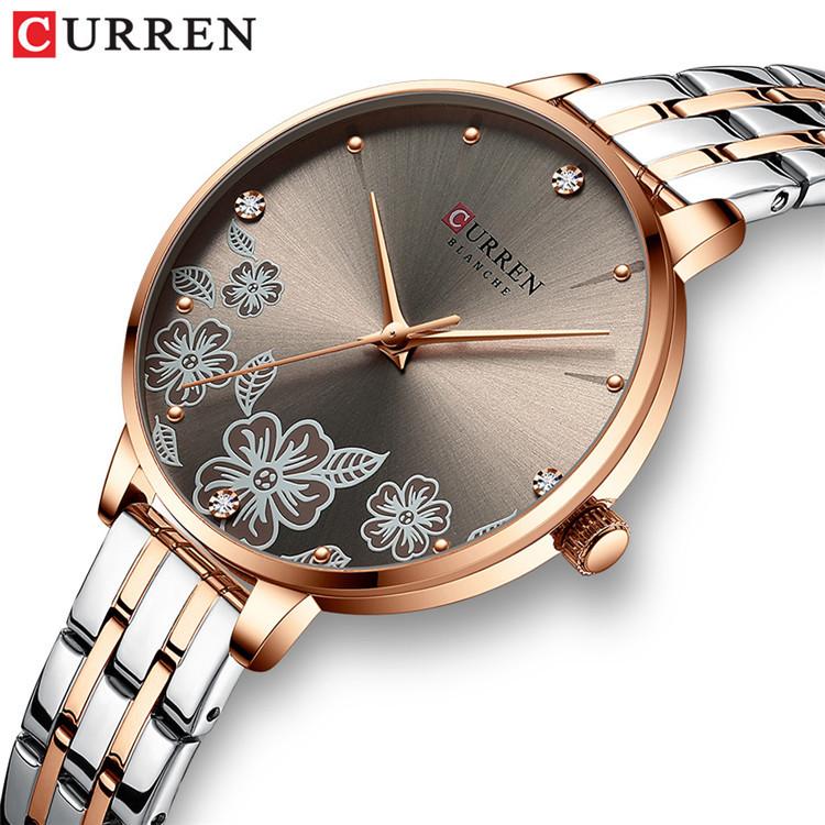 CURREN Steel Band New Small Dial Compact Women's Personality Watch Calendar Sports Watch