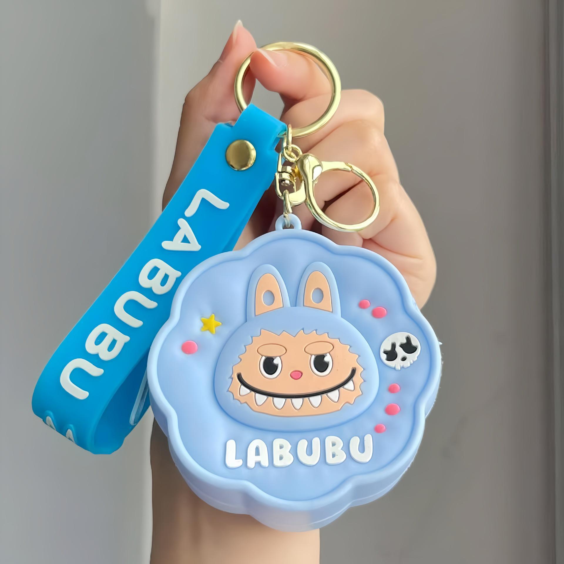 

Мультяшний силіконовий гаманець для монет Labubu - Милий дитячий гаманець та підвіска-холдер для карток 8*3*8cm