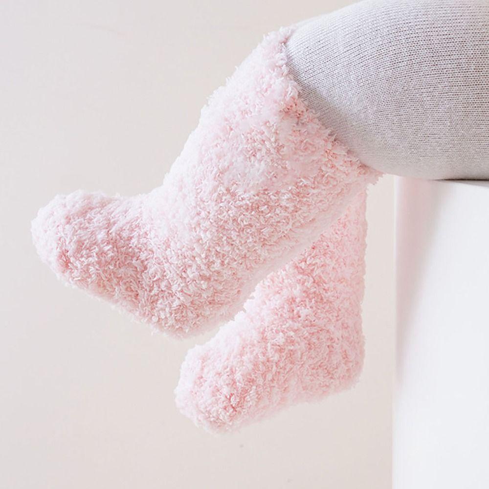 Coral Fleece Baby Socks Shoes Soft Warm Walking Shoes Cute Toddler Shoes  Winter