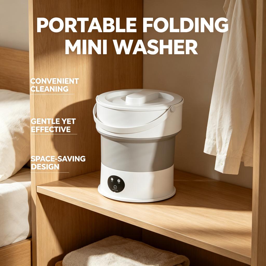 Mini lavadora portátil plegable para ropa interior calcetines y ropa de bebé
