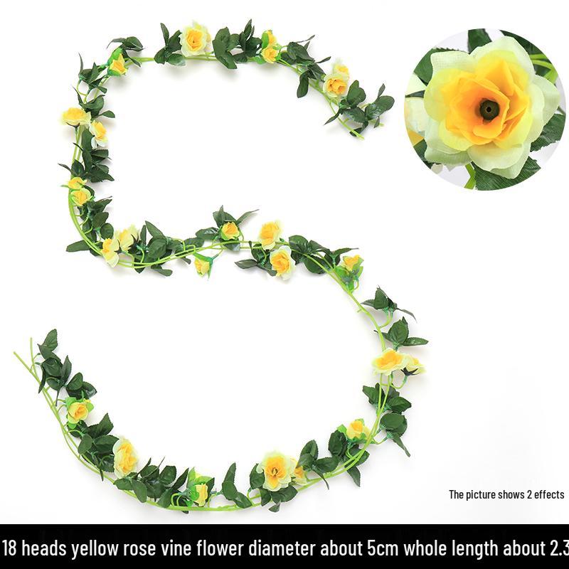 Artificial Rattan Vines for Pipe and Ceiling Decoration - Fake Green Leaves