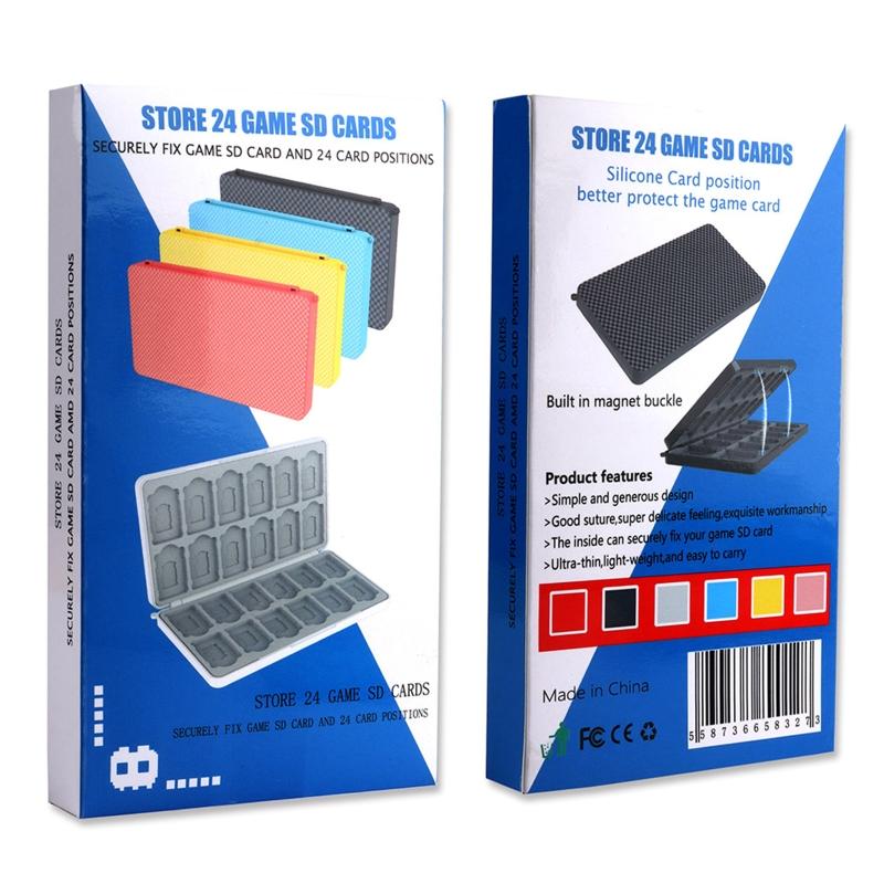 24 In 1 Card Storage Box Game Card for Case Magnetic Game Cassette Sleeve for Switch OLED Drop-resistant