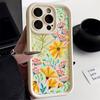 Leaf Pattern Cute Flower Phone Case For iPhone 13 16e 11 15 12 14 16 17 Pro Max 7 8 Plus X XR XS SE Soft Liquid Silicone Cover