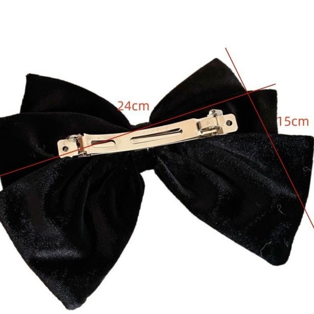 Französische Samt Rote Haarspangen Schleife mit Diamant Federklemme Damen Kopfschmuck Haaraccessoires