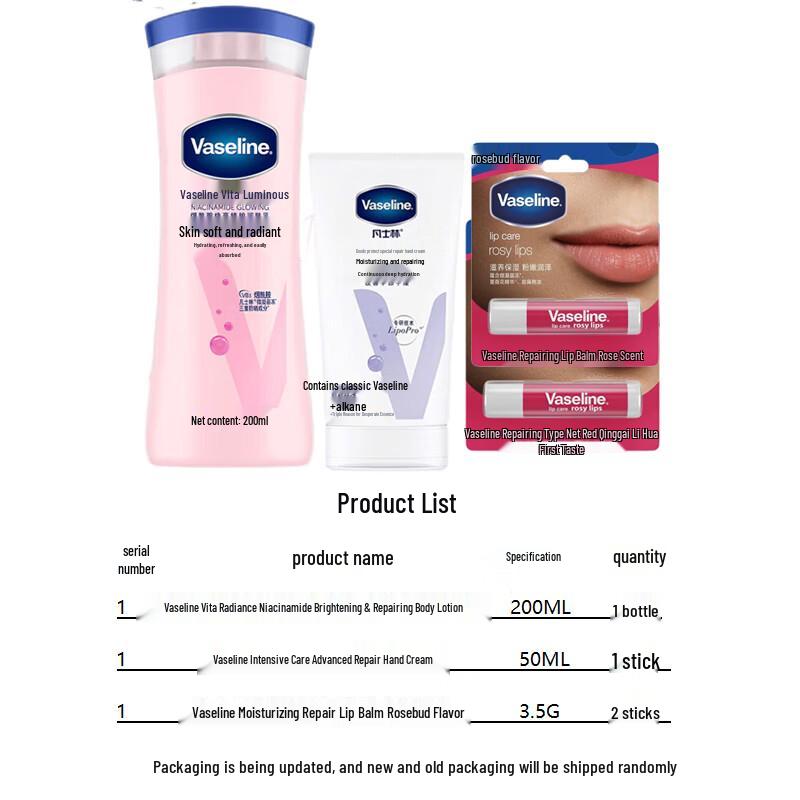 Vaseline Hydrating Skincare Trio Set