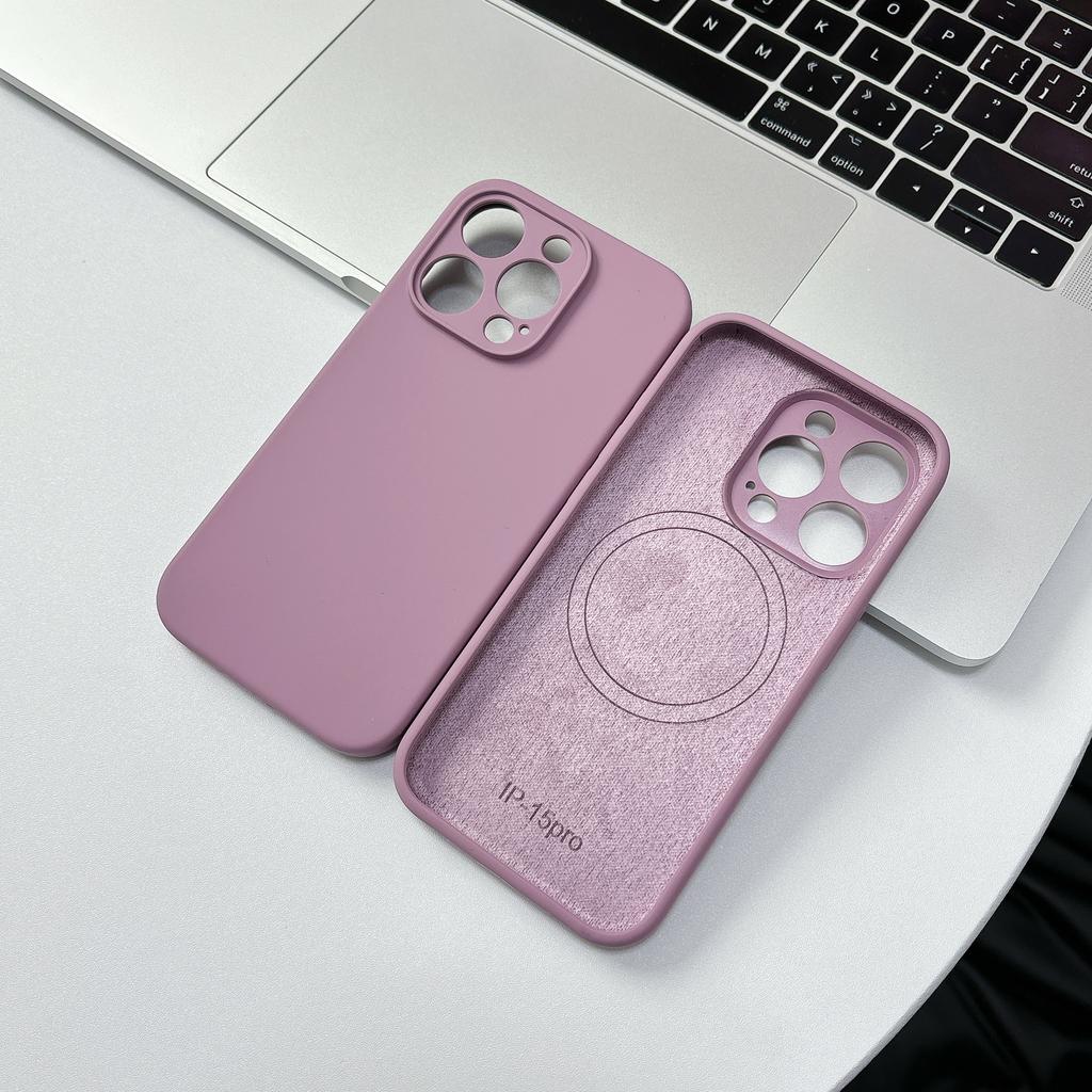 Official Liquid Silicone For  Magnetic Case For For Iphone 16 1 14 13 12 Pro Max Plus Chinese Red Wireless Charge Soft Cover