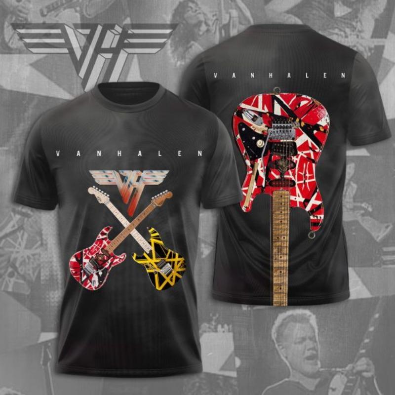Rock Band Van Halen T-Shirts Summer 3D Print Tees Men Women Hip Hop Short Sleeve T Shirt Street Loose Casual Oversized Y2k Tops