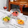 2024 Luxury Glass Fruit Plate for Living Room Coffee Table - Ideal for Snacks and Dried Fruits