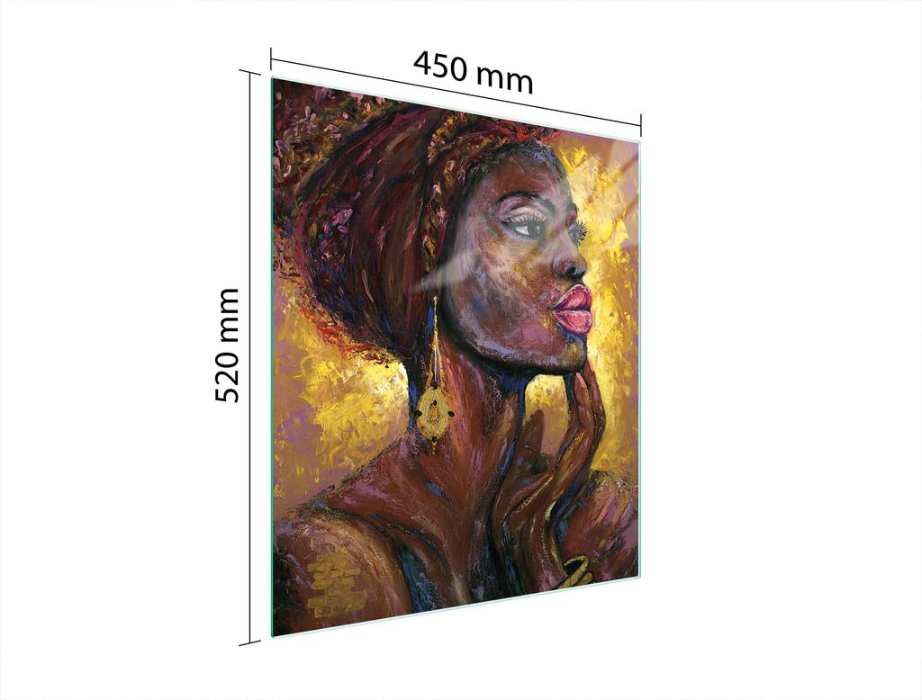 GLAS-SCHNEIDEBRETT 45x52 FRAU