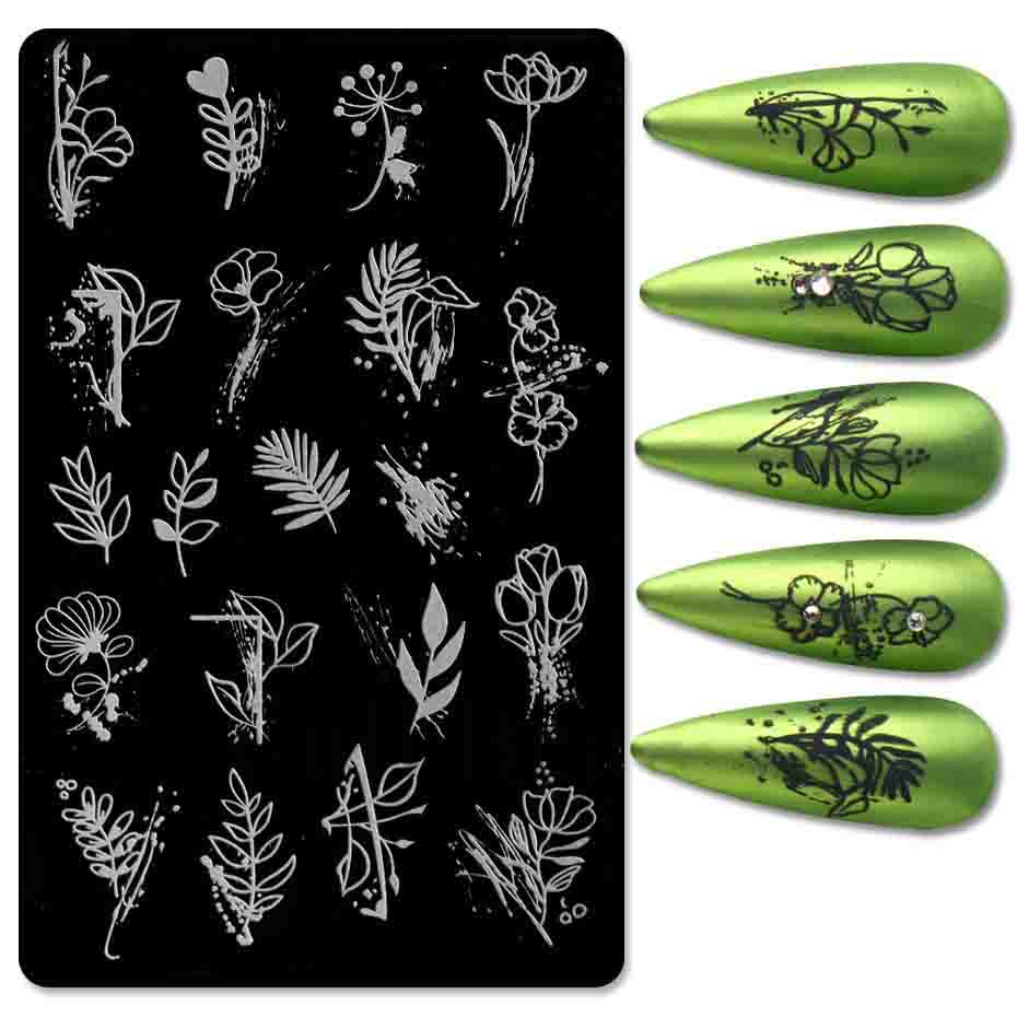 

День святого Валентина, любовь, цветок, ногти, штампы, лист, цветок, трафареты из нержавеющей стали, инструменты для печати изображений, маникюра