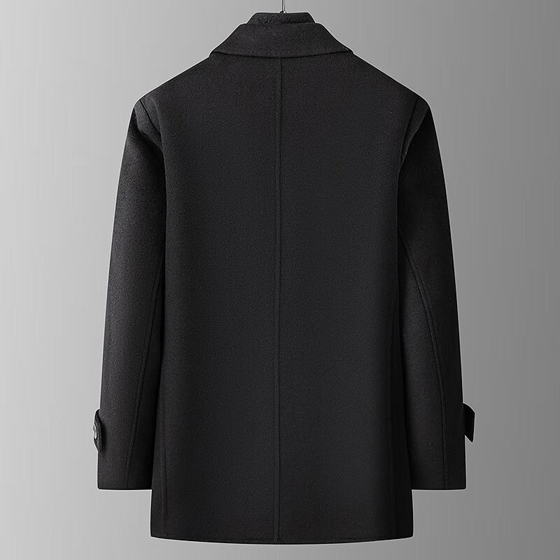 FAPAI Men's Detachable Down Liner Wool Blend Overcoat