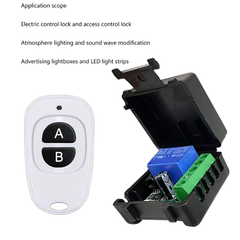 Wireless Remote Switches DC12V Switches for Anti Theft Alarms,Roller Linds Door, 1 Channel 433Mhz Remote Control