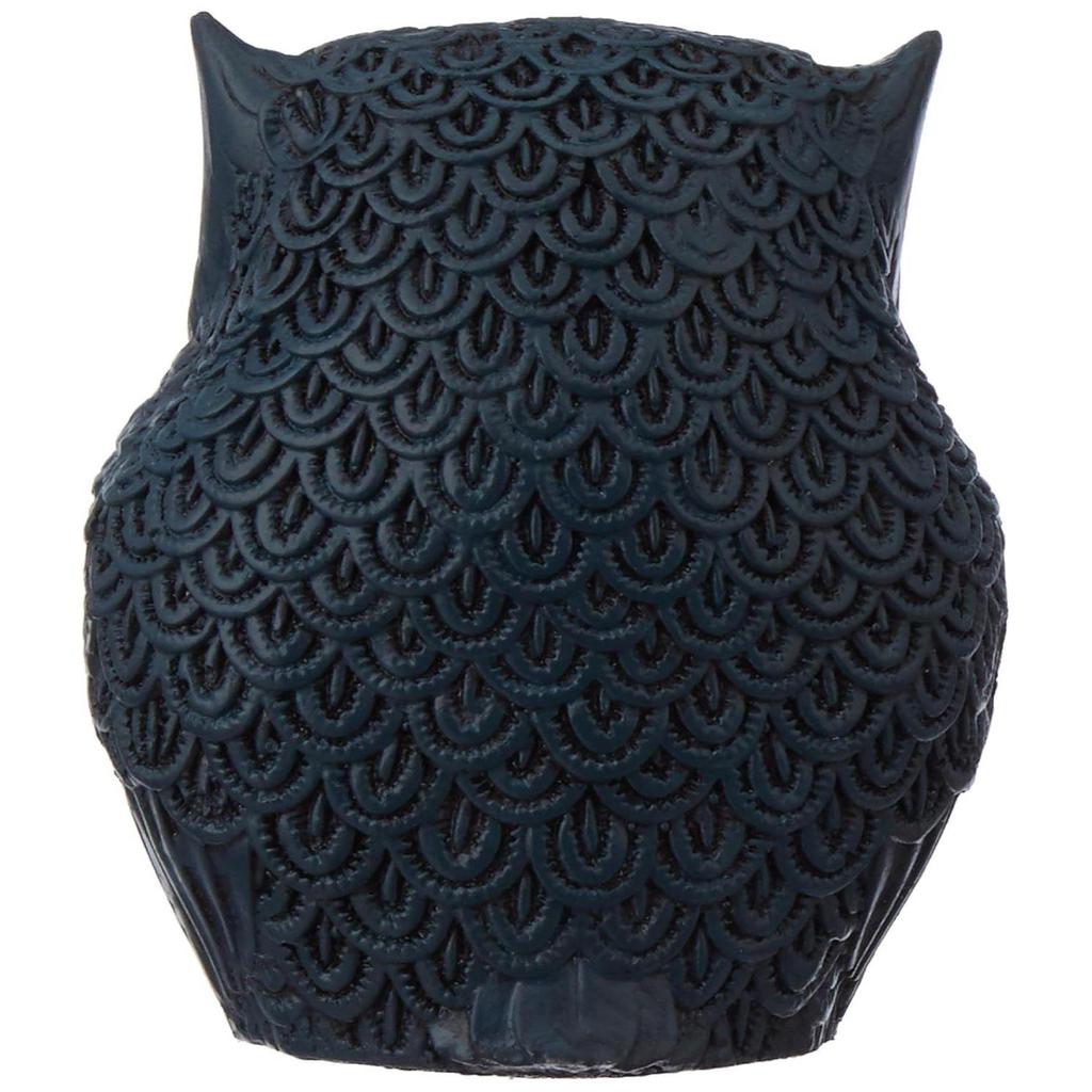 Modern Classy Happy Owl Resin Art Figure Showpiece (Pack of 1, Blue and Gold)