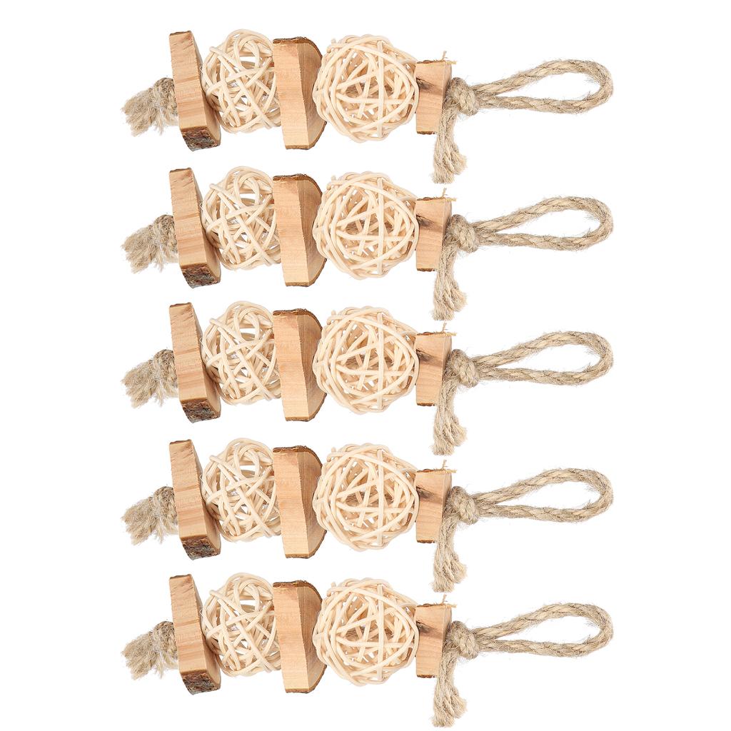 Pet Toy Parrot Grinding Rope Toy Applewood Bitten Rattan Ball Hamster Pet String Plaything