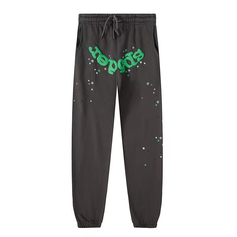 Unisex Loose Fit Two Piece Tracksuit Long Sleeve Hoodie Elastic Waist Sweatpants Spider Rhinestone Print Streetwear Matching Outfit Set