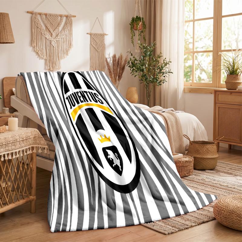 Juventus FC Print Flannel Blanket Soft Warm Sofa Bed Throw Blanket For Home Office Bedroom
