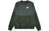 Sweatshirts Men's Green Crew Neck Moderate Other AQ7260-332