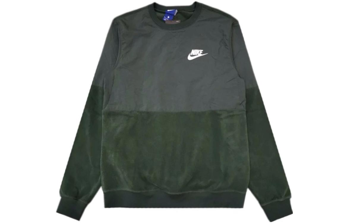 Nike Sweatshirts Men s Green Crew Neck Moderate Other AQ7260-332 L