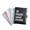 Custom Logo Lovers 100 Envelope Money Saving Challenge Loose-Leaf Budget Binder A5 PU Leather Storage Book with Kawaii PVC Cover