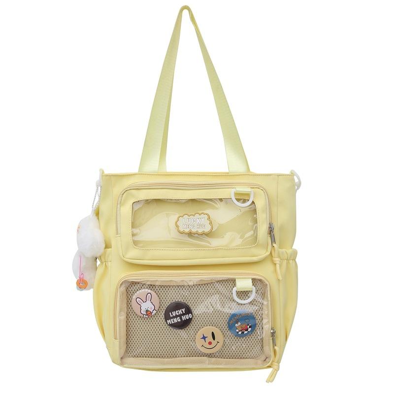 Mori large-capacity backpack female ins college style soft sister girl versatile transparent pain bag student class schoolbag