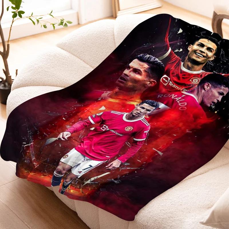 Sofa Blankets for Winter Cristiano Ronaldo Warm Knee Bed Fleece Custom Camping Fluffy Soft Blankets Microfiber Bedding King Size