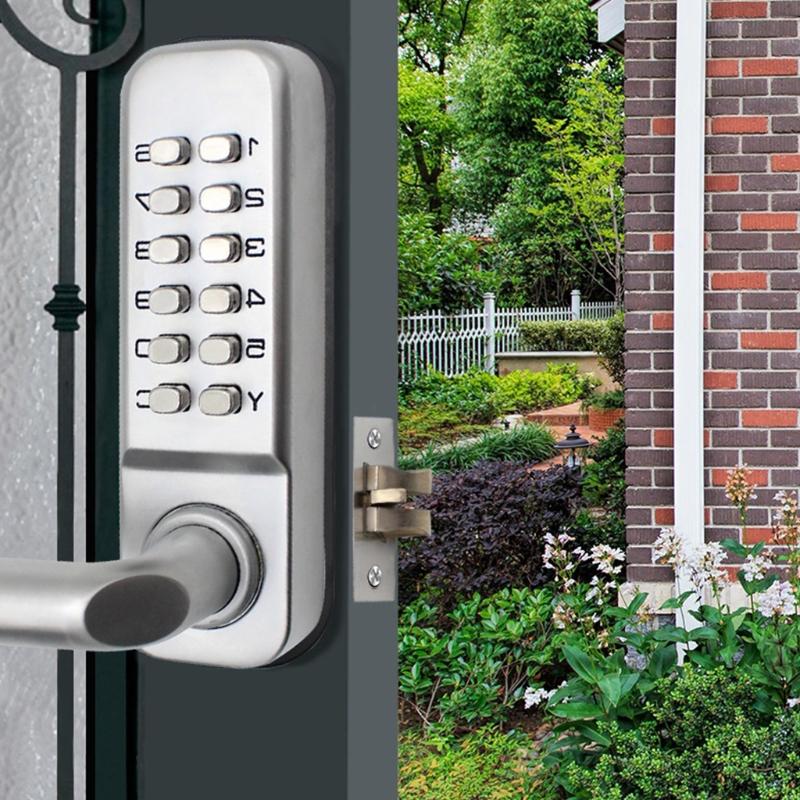 Keyless Entry Door Lock with Handle High Security Door Lock Zinc Alloy Combination Code Lock for 1.38-2.36'' Thick Doors